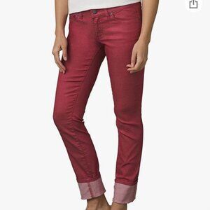 PrAna Kara Organic Cotton Blend Jeans, Red, Size 6 / 28